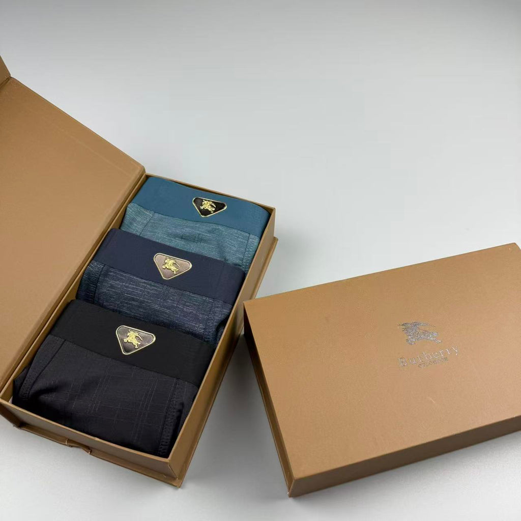 Burberry Logo Detail Men's Boxer Briefs - 3-Piece Box