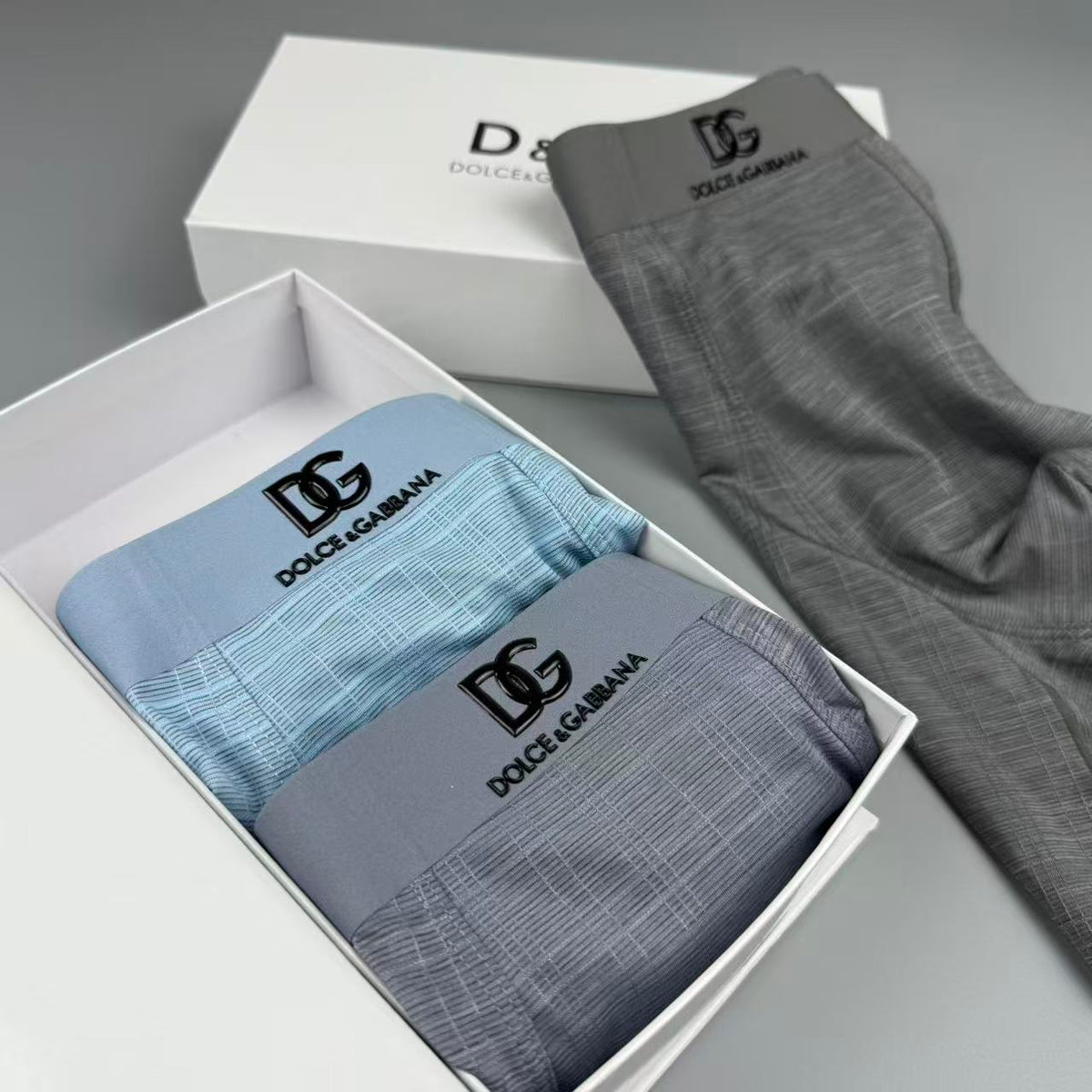 Dolce & Gabbana Logo Detail Men's Boxer Briefs - 3-Piece Box