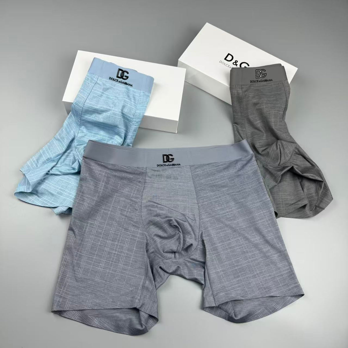 Dolce & Gabbana Logo Detail Men's Boxer Briefs - 3-Piece Box