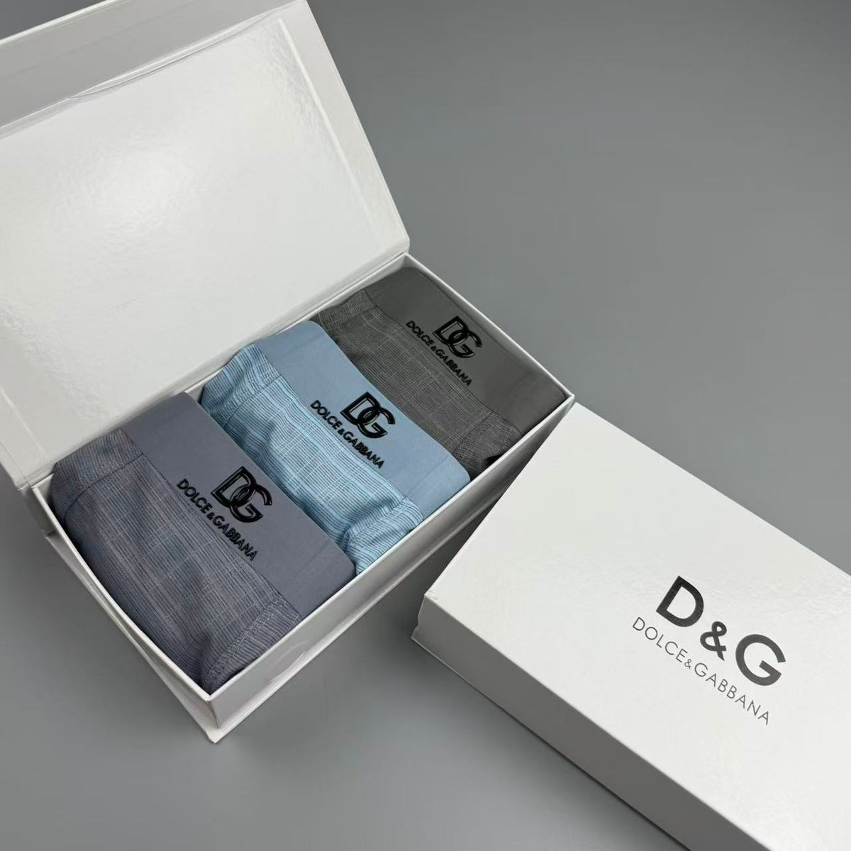 Dolce & Gabbana Clean Logo Details Men's Boxer Briefs - 3-Piece Box