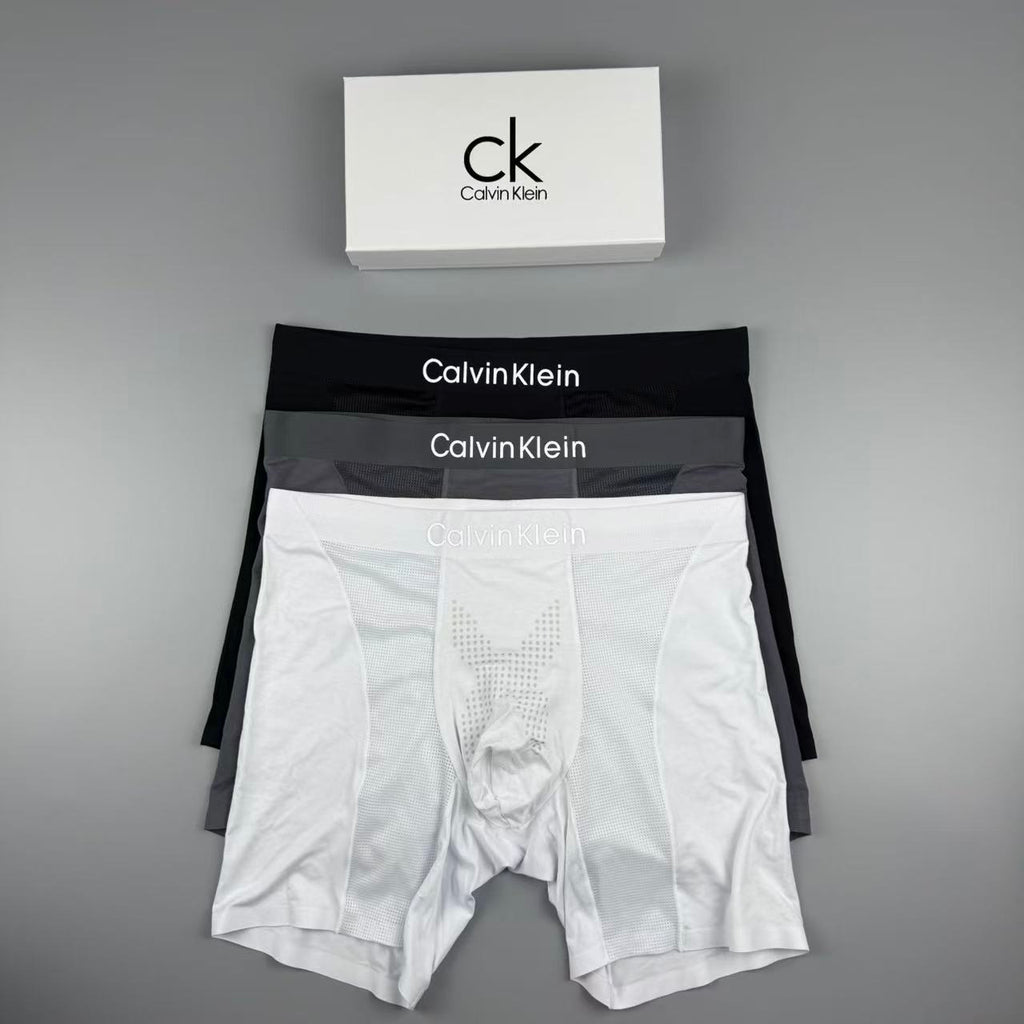 Calvin Klein Logo Detail Men's Boxer Briefs - 3-Piece Box