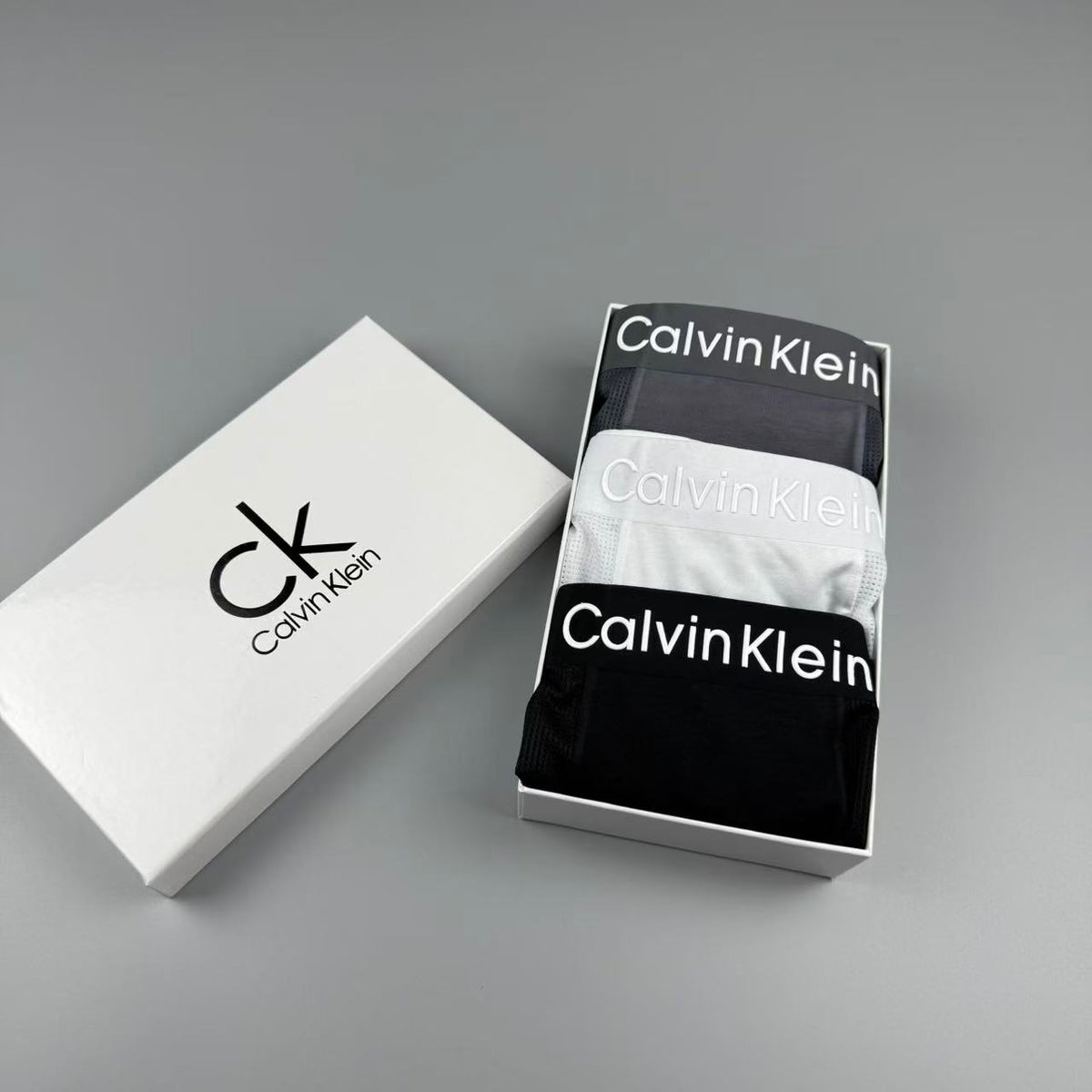 Calvin Klein Clean Logo Waistbands Men's Boxer Briefs - 3-Piece Box