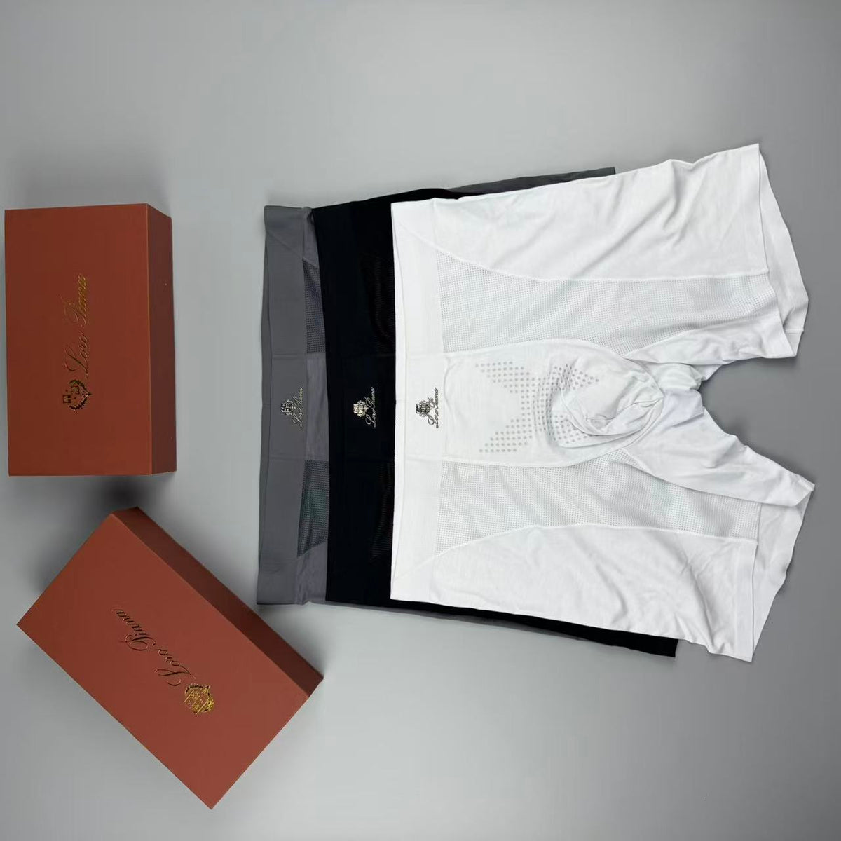 Loro Piana Small Emblem Details Men's Boxer Briefs - 3-Piece Box