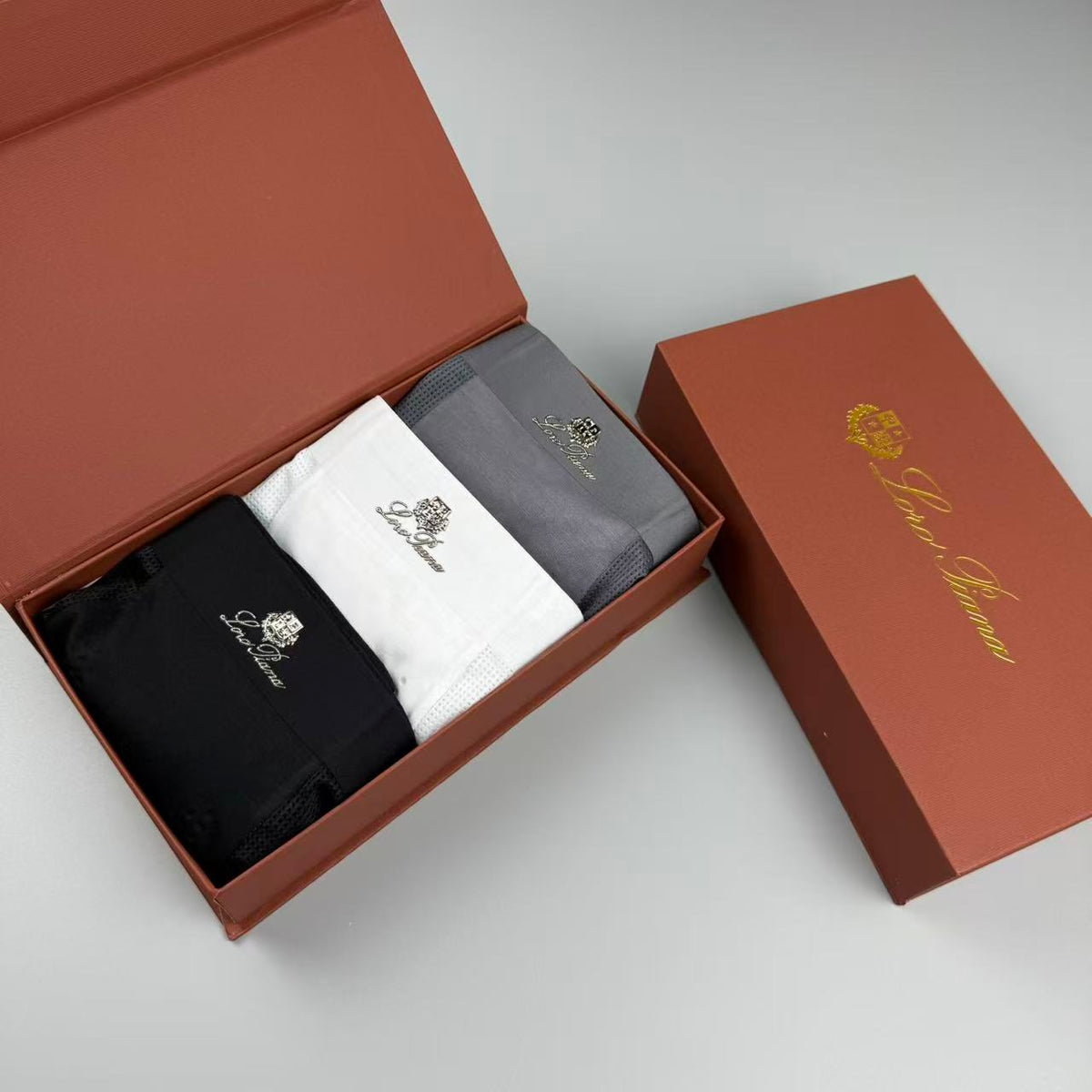 Loro Piana Small Emblem Details Men's Boxer Briefs - 3-Piece Box