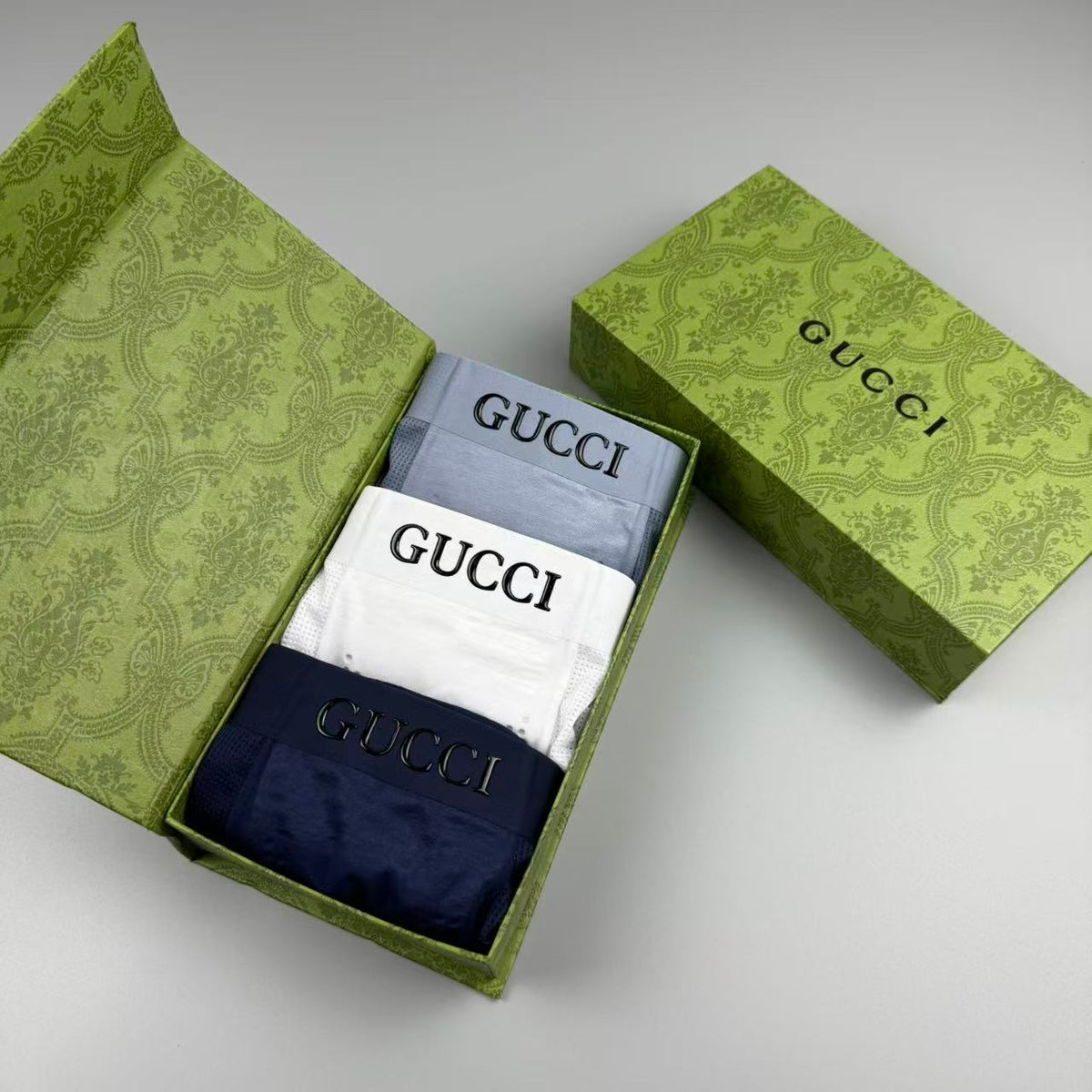 Gucci Clean Logo Waistbands Men's Boxer Briefs - 3-Piece Box