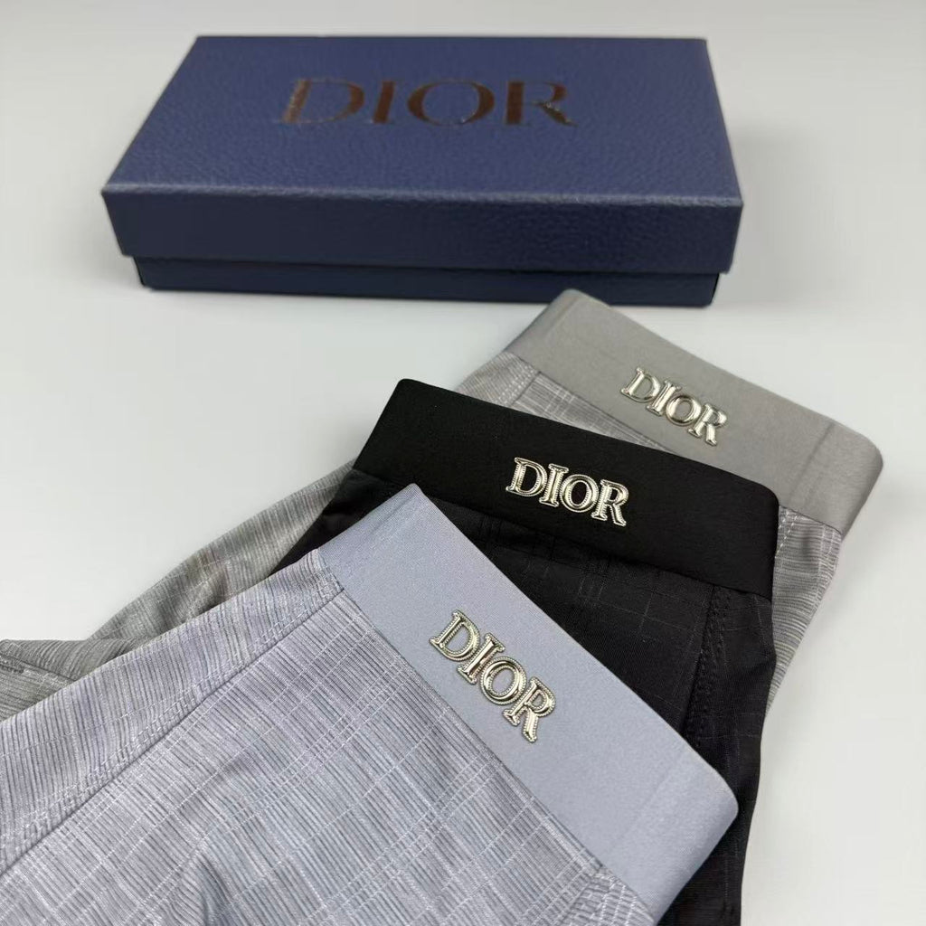 Dior Logo Detail Men's Boxer Briefs - 3-Piece Box