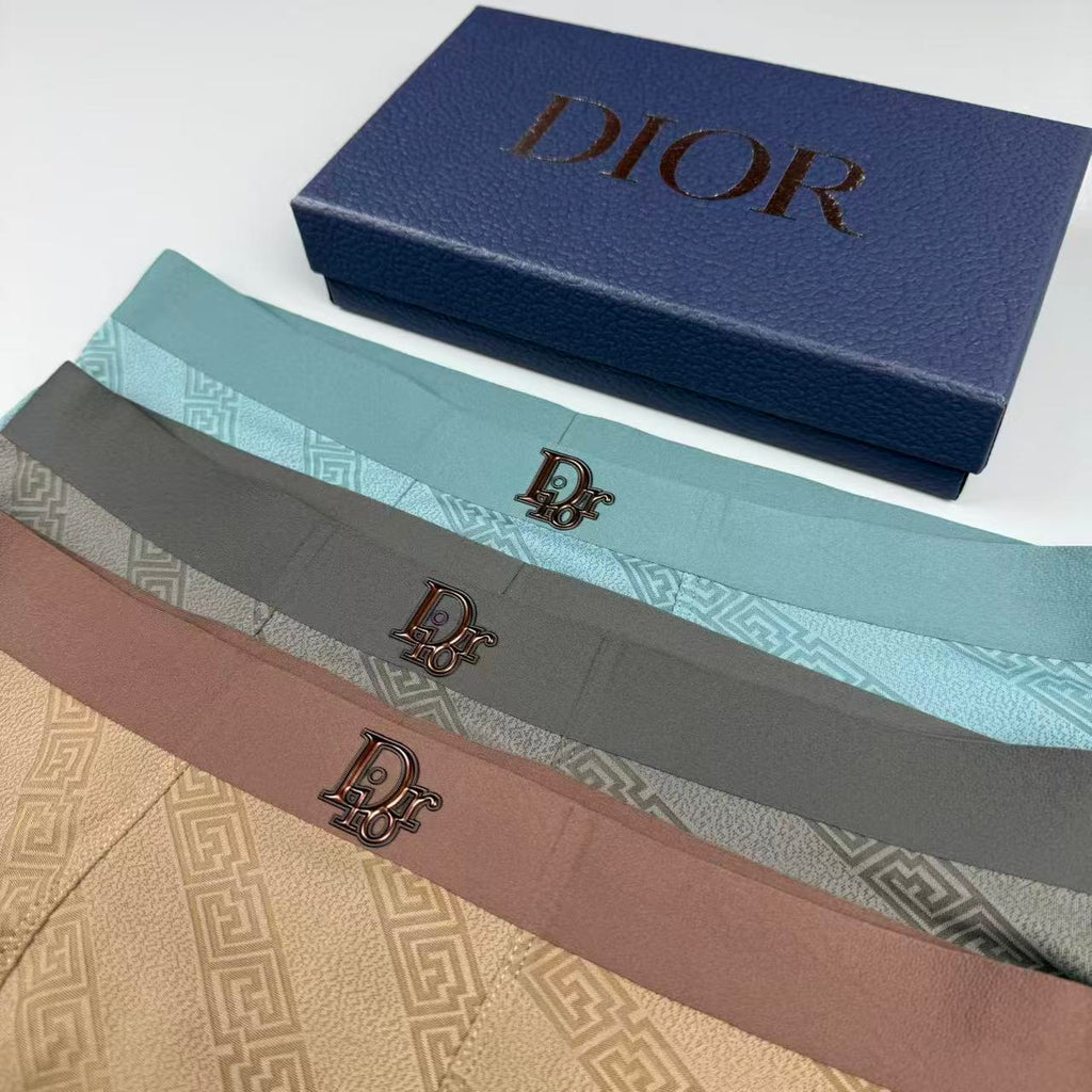 Dior Logo Detail Men's Boxer Briefs - 3-Piece Box
