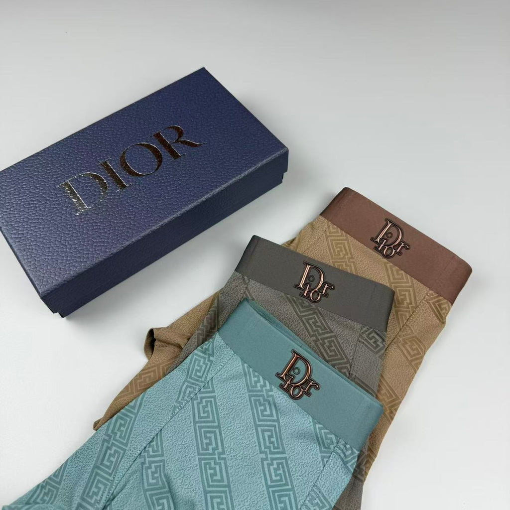 Dior Logo Detail Men's Boxer Briefs - 3-Piece Box
