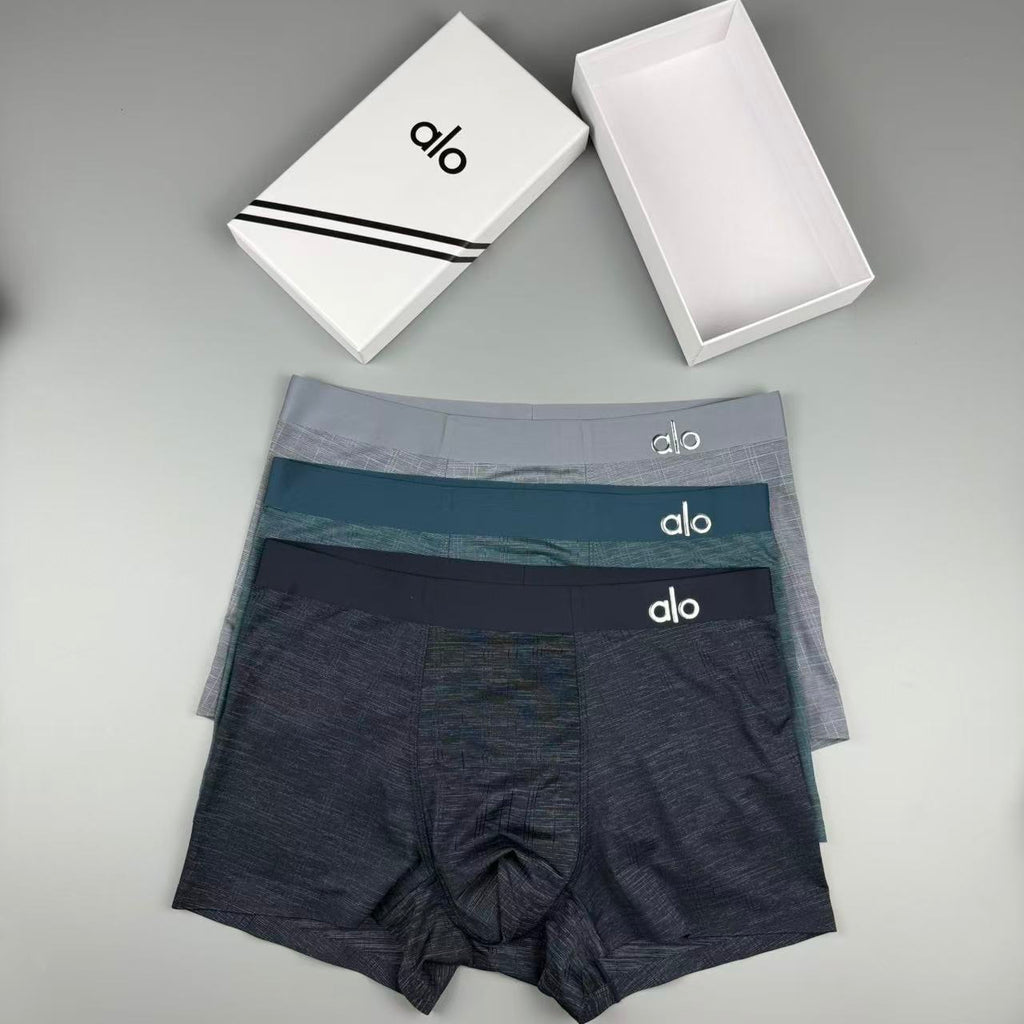 Alo Logo Detail Men's Boxer Briefs - 3-Piece Box