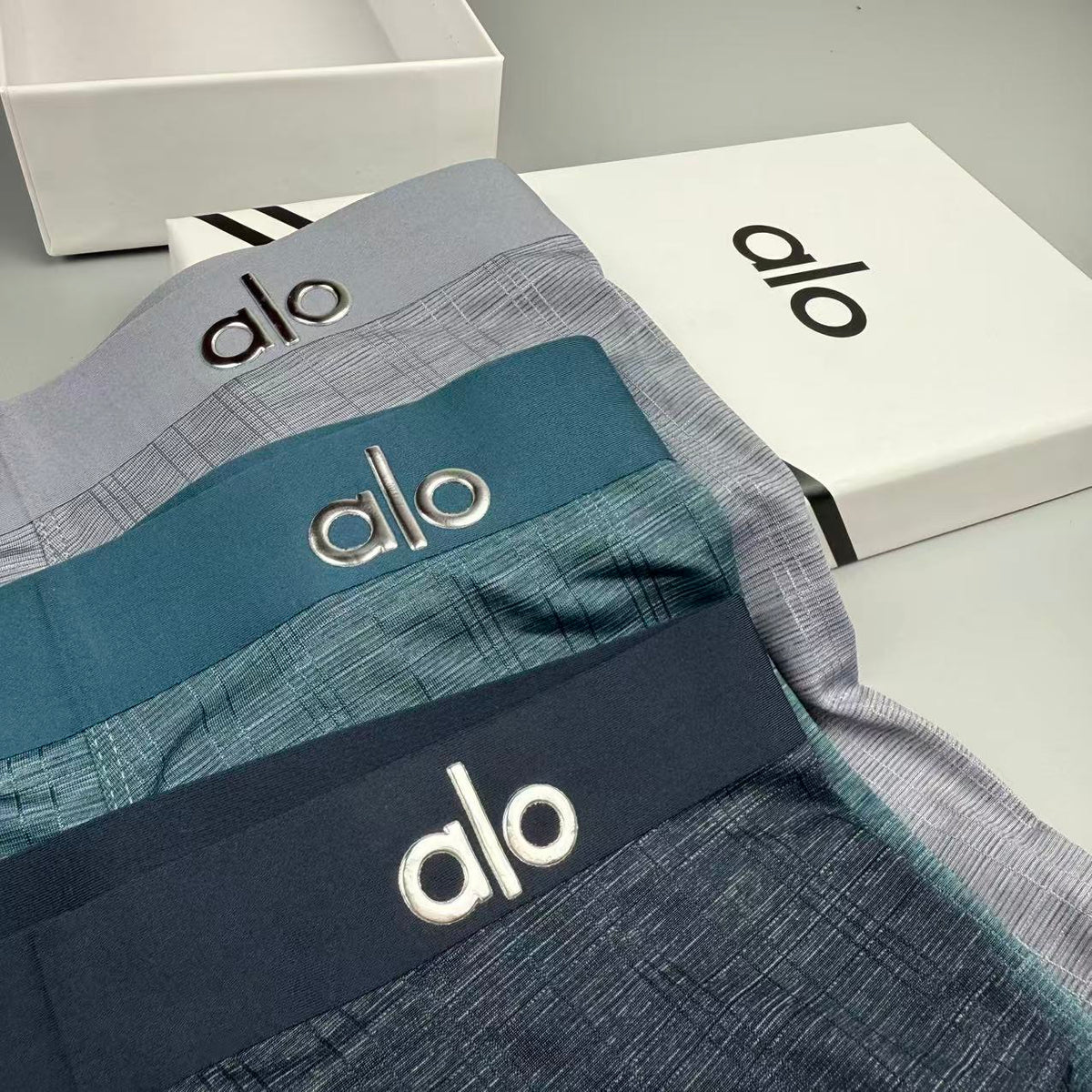 Alo Logo Detail Men's Boxer Briefs - 3-Piece Box