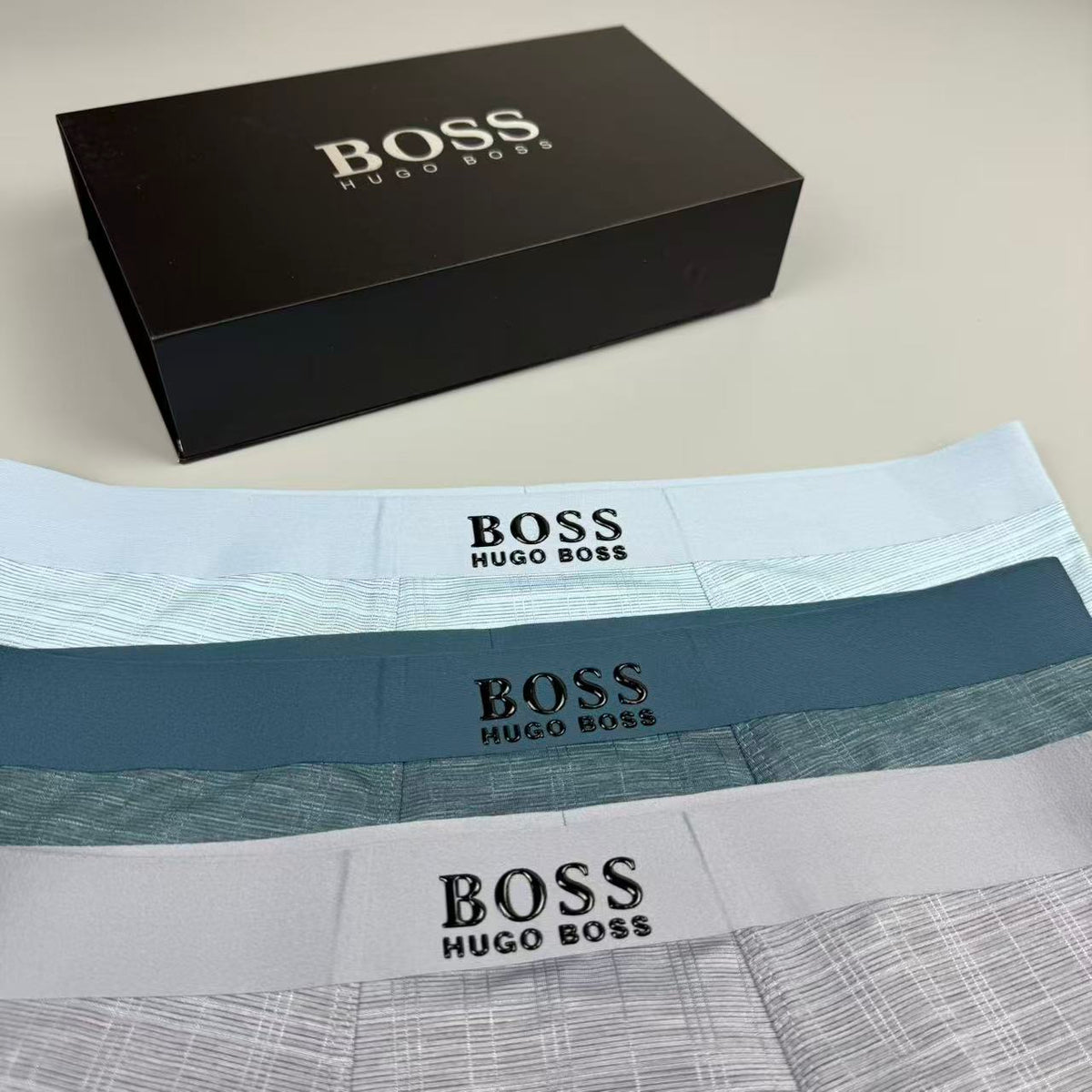 Boss Logo Detail Men's Boxer Briefs - 3-Piece Box