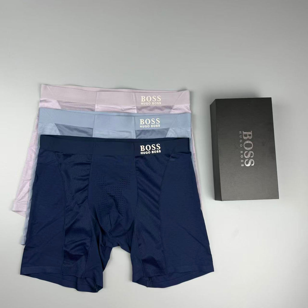 Boss Clean Logo Waistbands Men's Boxer Briefs - 3-Piece Box