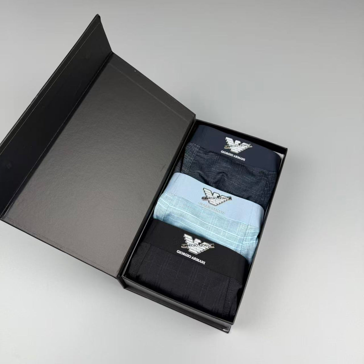 Armani Logo Detail Men's Boxer Briefs - 3-Piece Box