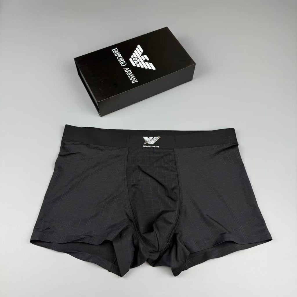 Armani Logo Detail Men's Boxer Briefs - 3-Piece Box