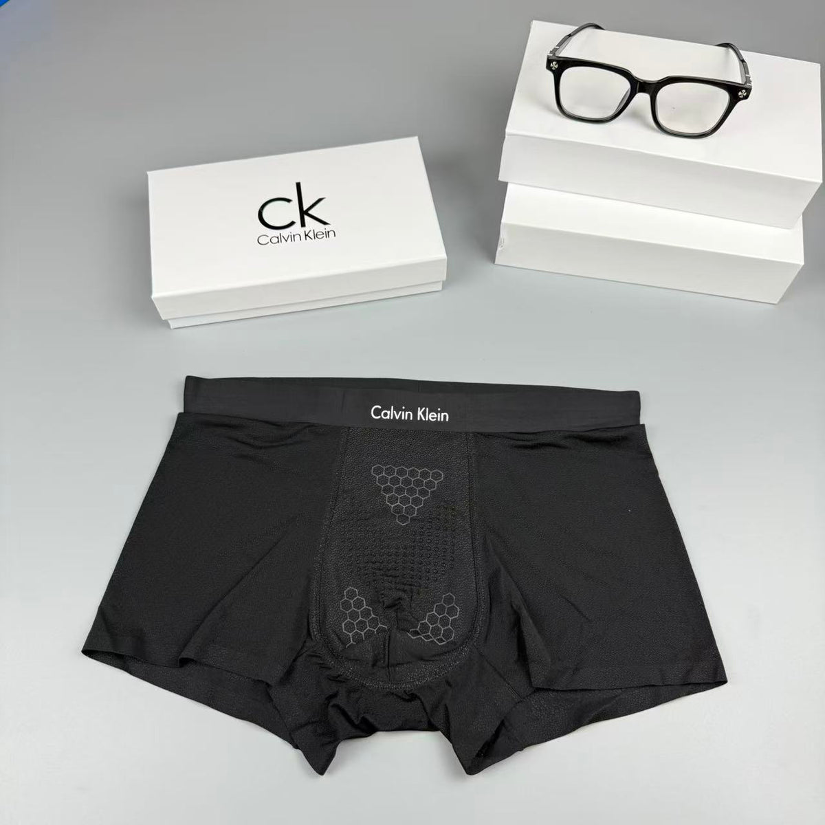 Calvin Klein Silk Logo Detail Men's Boxer Briefs - 3-Piece Box