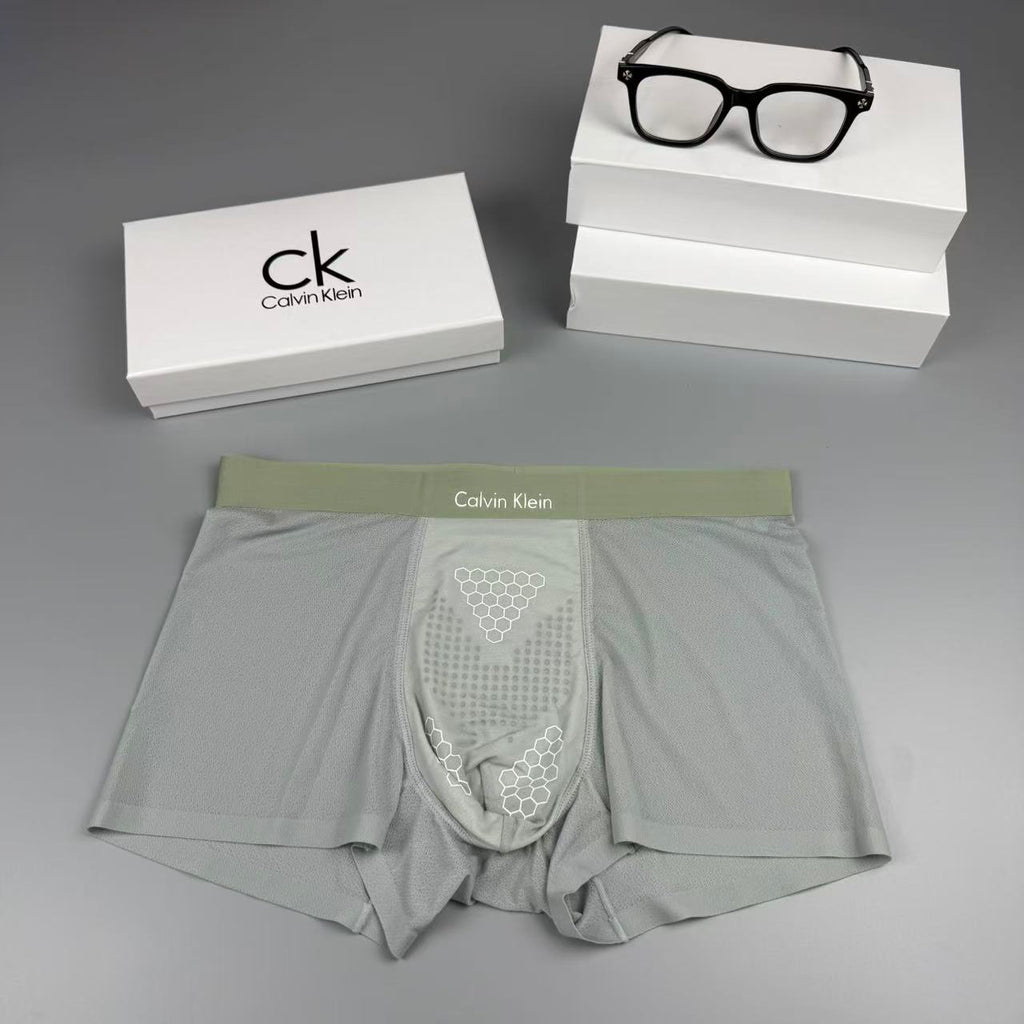 Calvin Klein Silk Logo Detail Men's Boxer Briefs - 3-Piece Box
