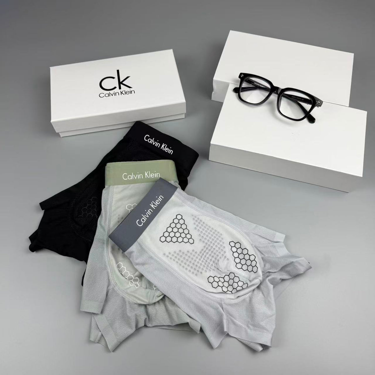 Calvin Klein Silk Logo Detail Men's Boxer Briefs - 3-Piece Box