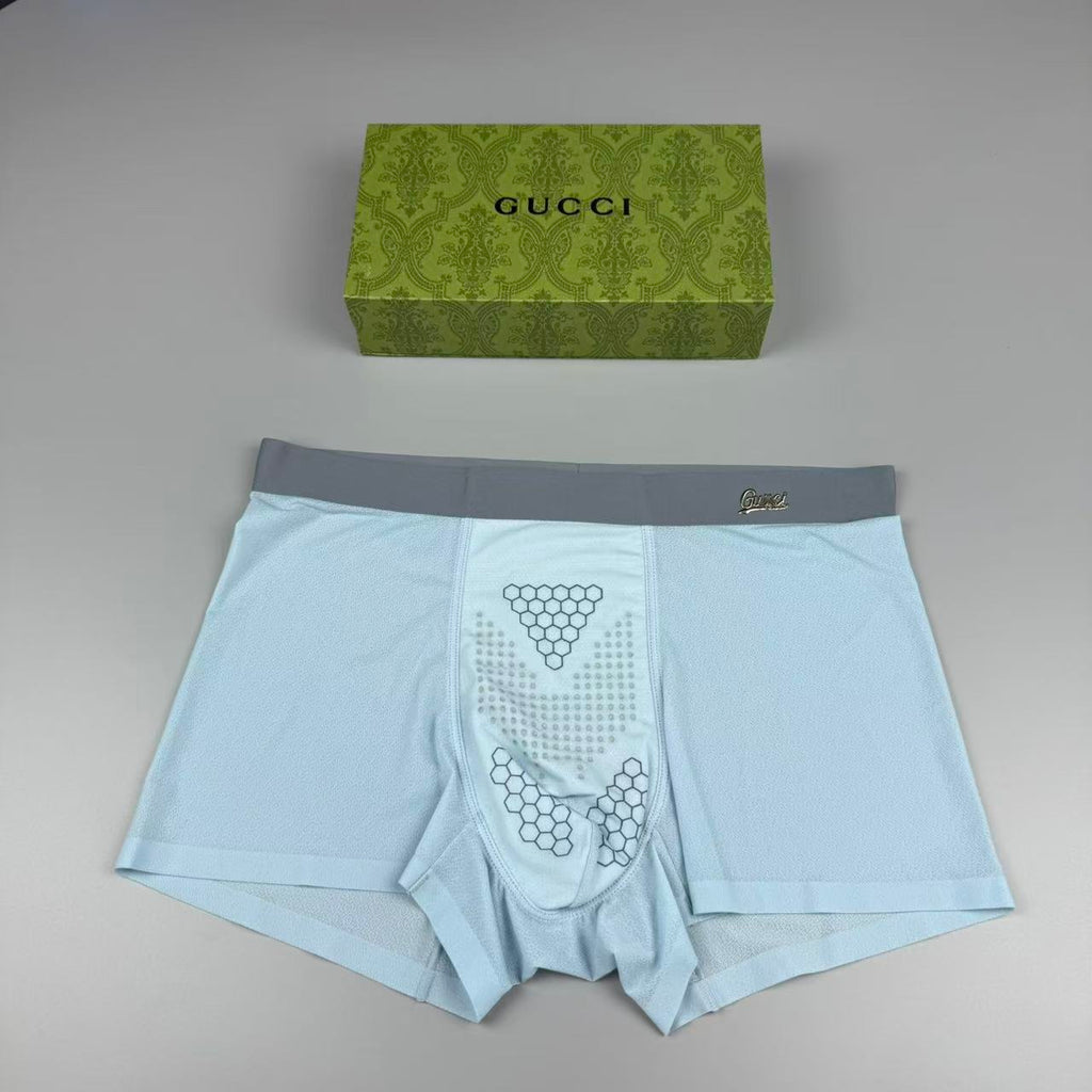 Gucci Silk Logo Detail Men's Boxer Briefs - 3-Piece Box