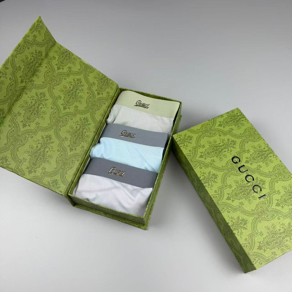 Gucci Silk Logo Detail Men's Boxer Briefs - 3-Piece Box