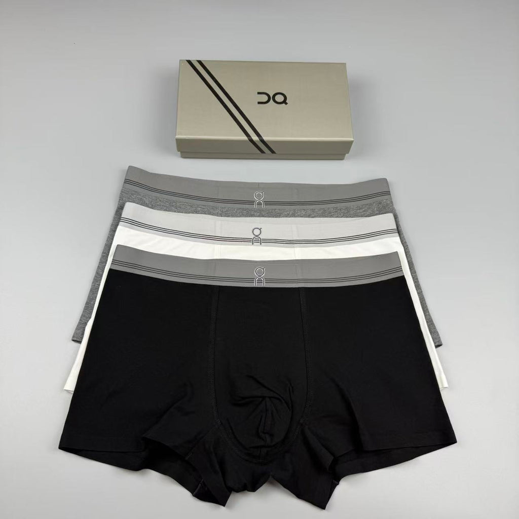 On Logo Detail Men's Boxer Briefs - 3-Piece Box