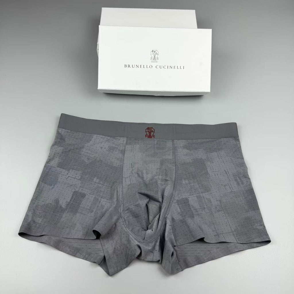 Brunello Cucinelli Dark Contrast Waistbands Men's Boxer Briefs - 3-Piece Box