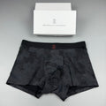 Brunello Cucinelli Dark Contrast Waistbands Men's Boxer Briefs - 3-Piece Box