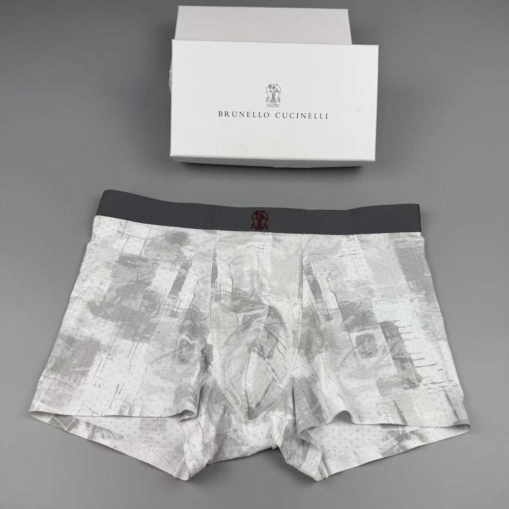 Brunello Cucinelli Dark Contrast Waistbands Men's Boxer Briefs - 3-Piece Box