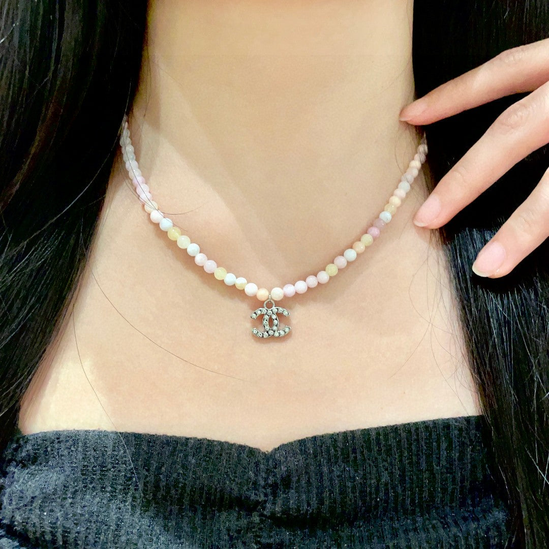 Signature Emblem Pendant Necklace in Polished Metal-Tone – Design 063 main product view