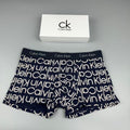 Calvin Klein Black, White, Grey & Red Letter Print Cotton Men's Boxer Briefs - 3-Piece Box