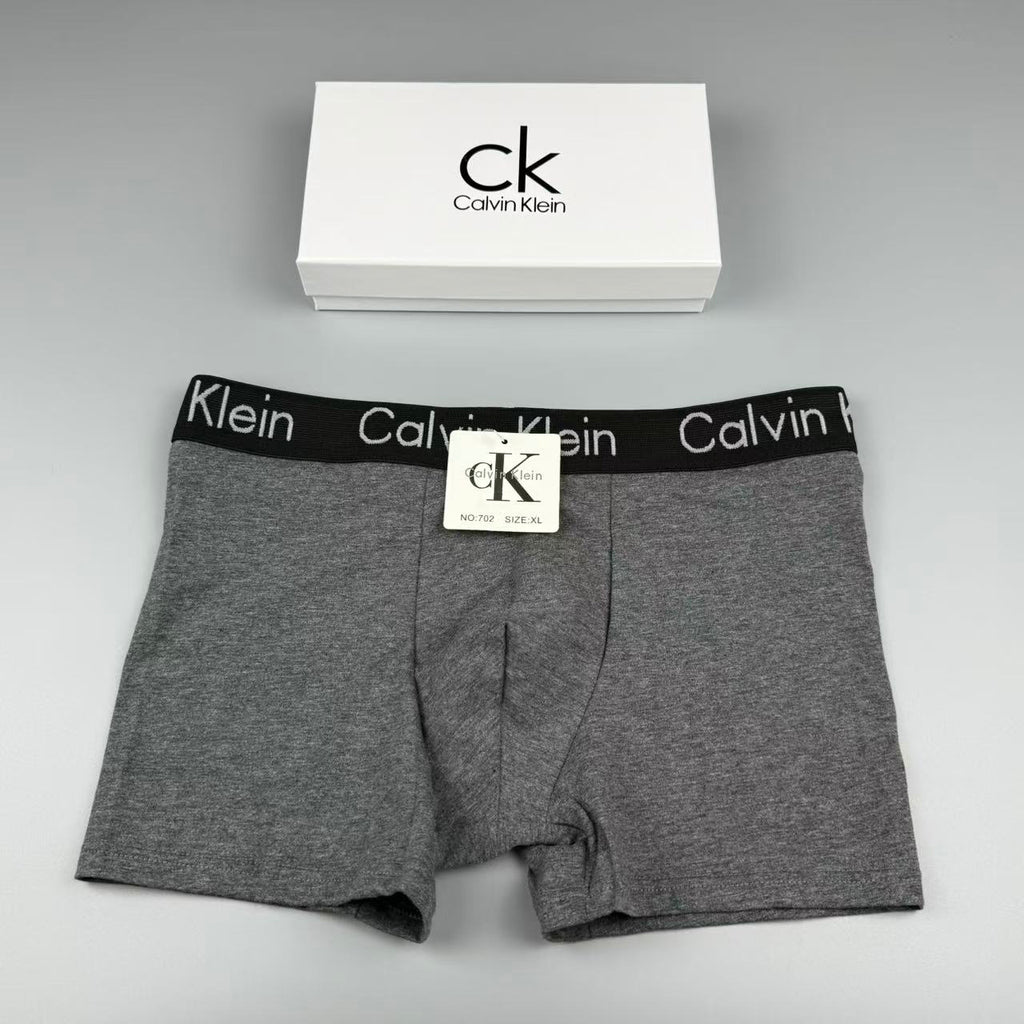 Calvin Klein Red, White, Navy, Grey & Black Cotton Men's Boxer Briefs - 3-Piece Box