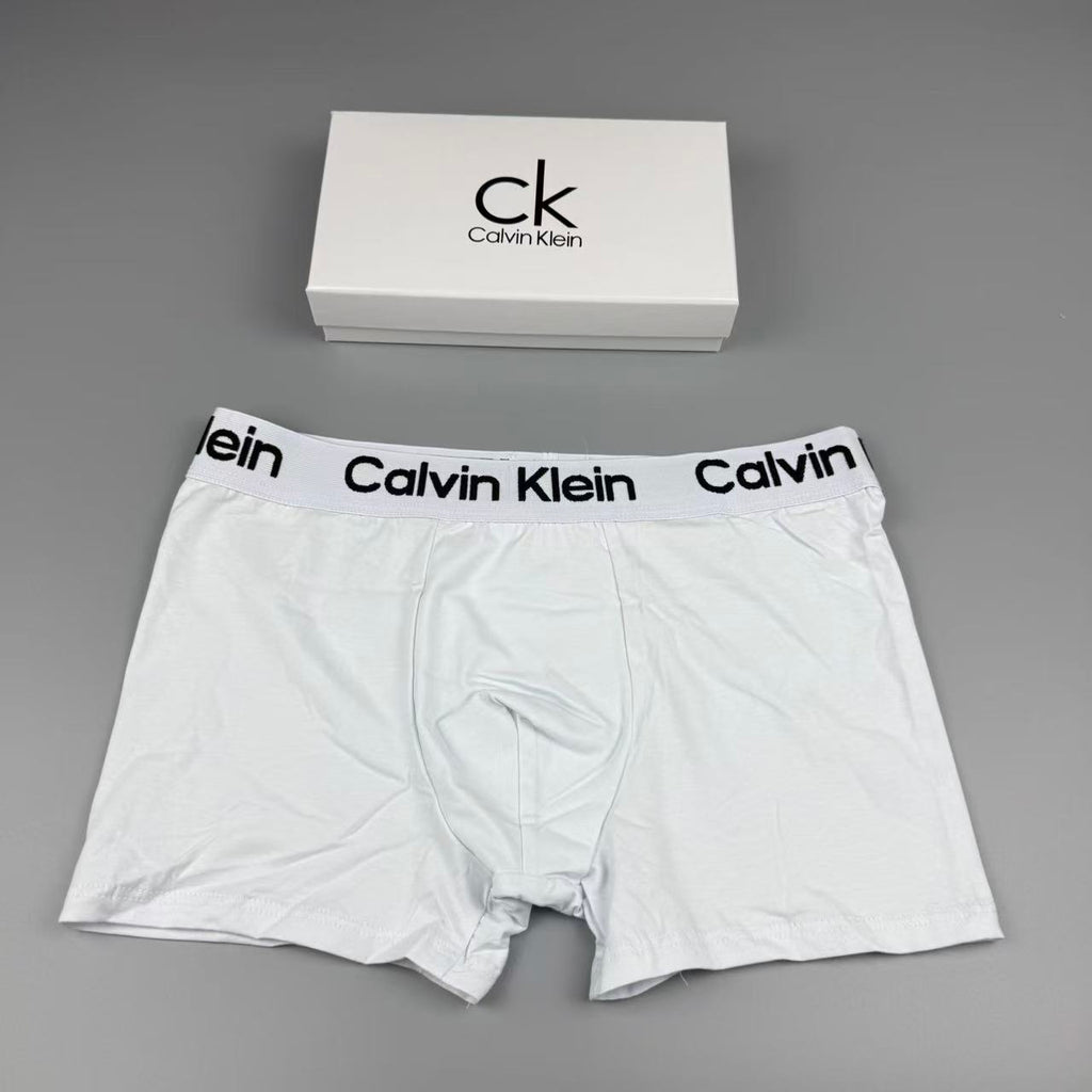 Calvin Klein Red, White, Navy, Grey & Black Cotton Men's Boxer Briefs - 3-Piece Box