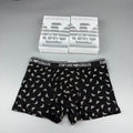Armani Cotton All-Over Logo Pattern Men's Boxer Briefs - 3-Piece Box