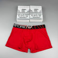 Armani Cotton All-Over Logo Pattern Men's Boxer Briefs - 3-Piece Box