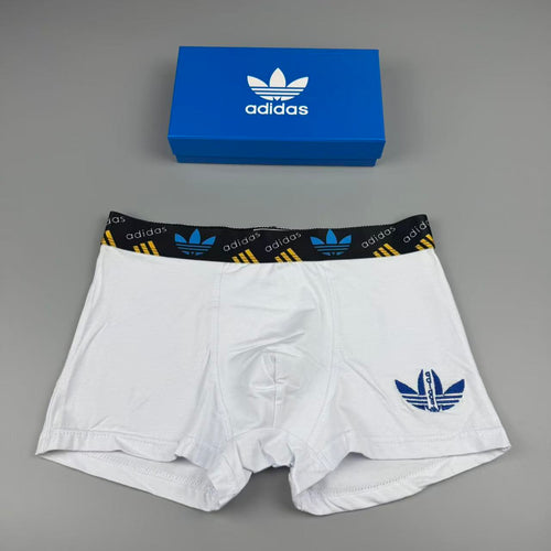 Adidas Nylon-Blend All-Over Logo Pattern Men's Boxer Briefs - 3-Piece Box