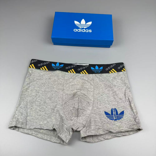 Adidas Nylon-Blend All-Over Logo Pattern Men's Boxer Briefs - 3-Piece Box