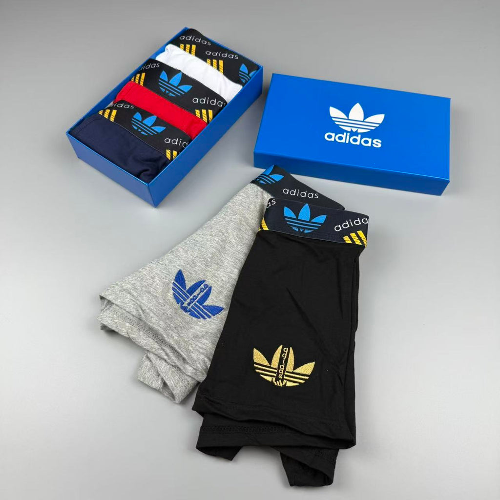 Adidas Visible Colour, Waistband And Emblem Details Men's Boxer Briefs - 3-Piece Box