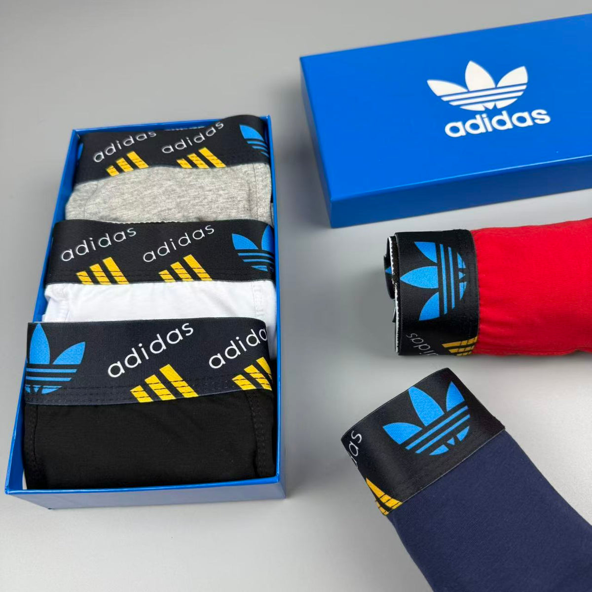 Adidas Visible Colour, Waistband And Emblem Details Men's Boxer Briefs - 3-Piece Box