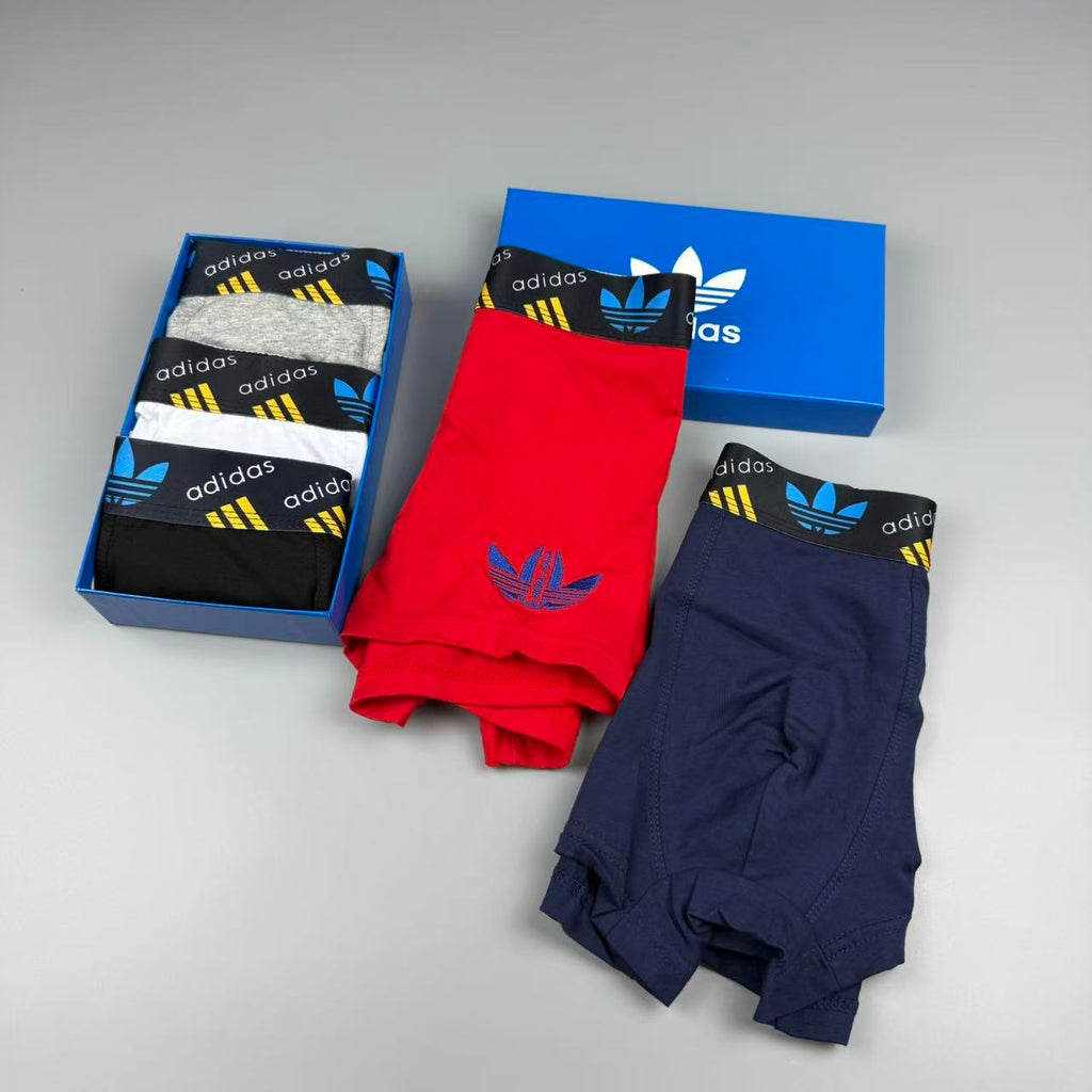Adidas Visible Colour, Waistband And Emblem Details Men's Boxer Briefs - 3-Piece Box