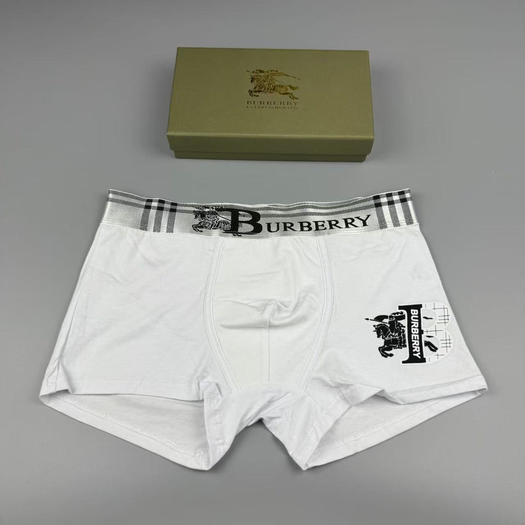 Burberry Cotton Logo Detail Men's Boxer Briefs - 3-Piece Box