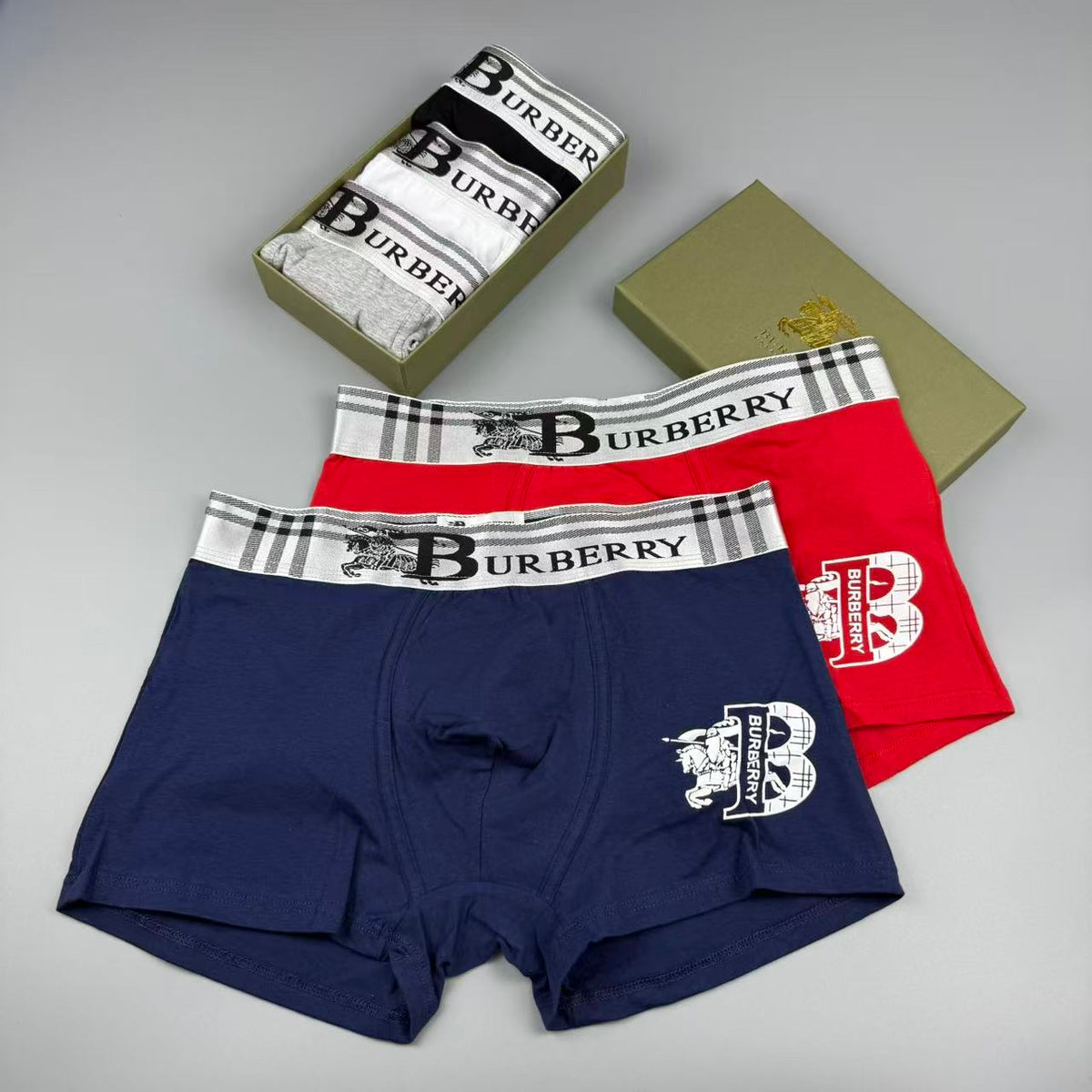 Burberry Cotton Men's Boxer Briefs - 3-Piece Box