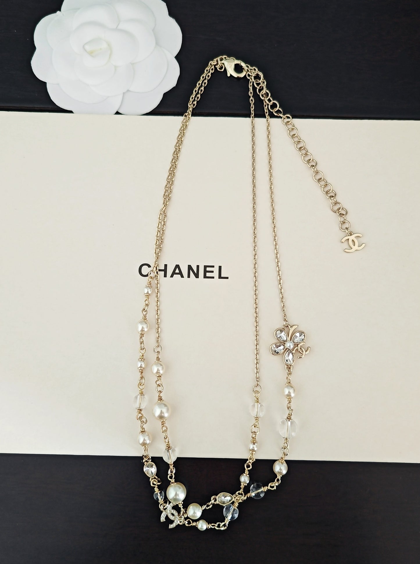 Signature Emblem Crystal-Accent Pendant Necklace – Design 003 front product view