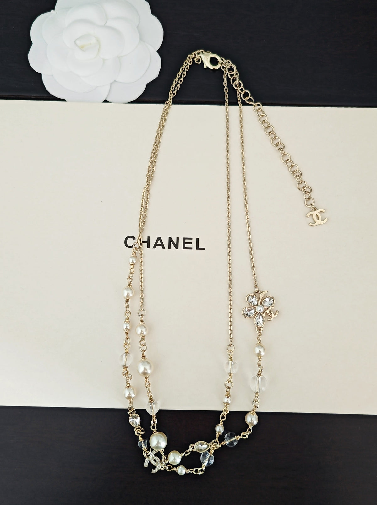 Signature Emblem Crystal-Accent Pendant Necklace – Design 003 front product view