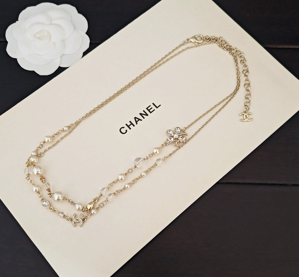 Signature Emblem Crystal-Accent Pendant Necklace – Design 003 side detail