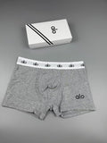 Alo Cotton Visible Colour, Waistband And Emblem Details Men's Boxer Briefs - 3-Piece Box