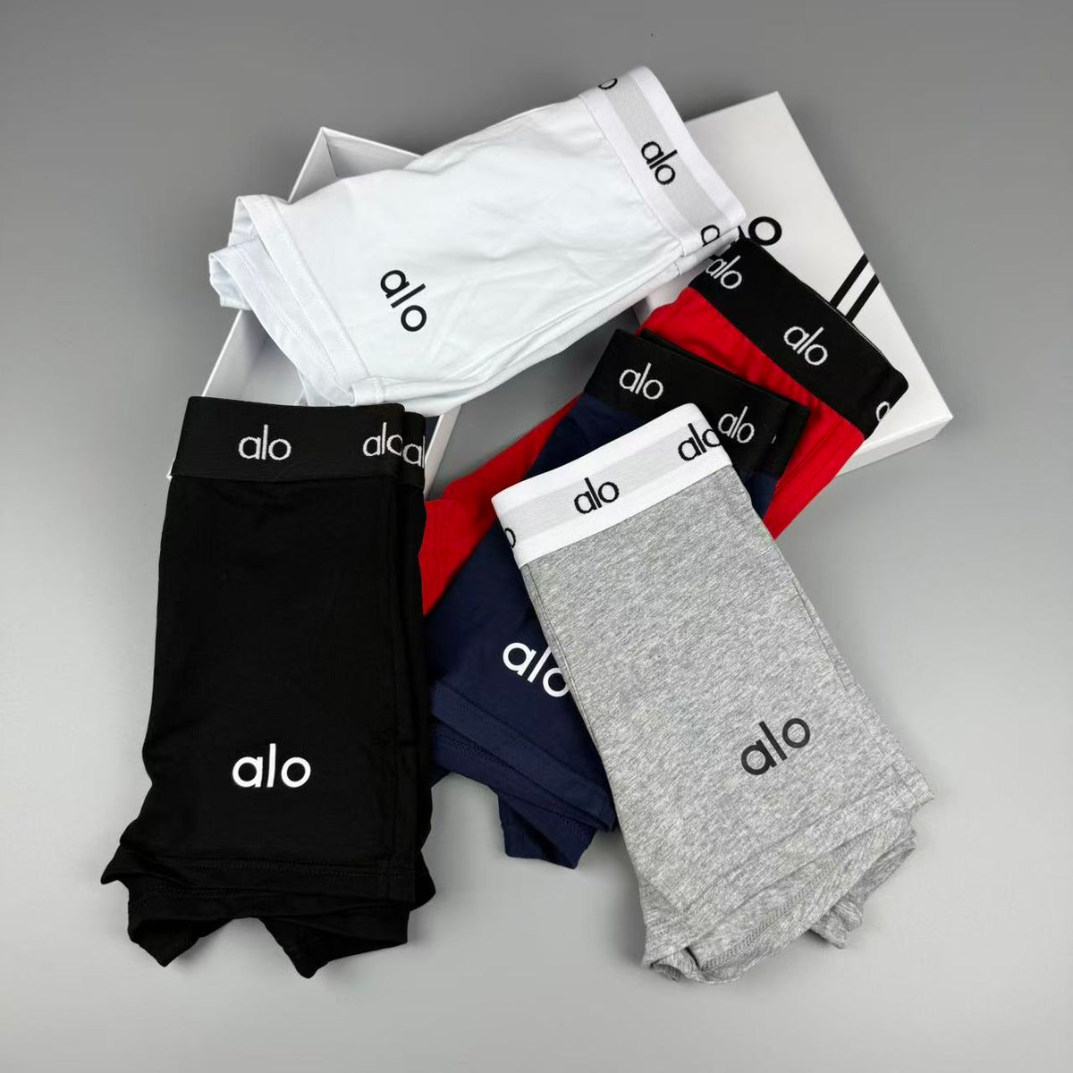 Alo Tonal Logo Waistbands Men's Boxer Briefs - 3-Piece Box