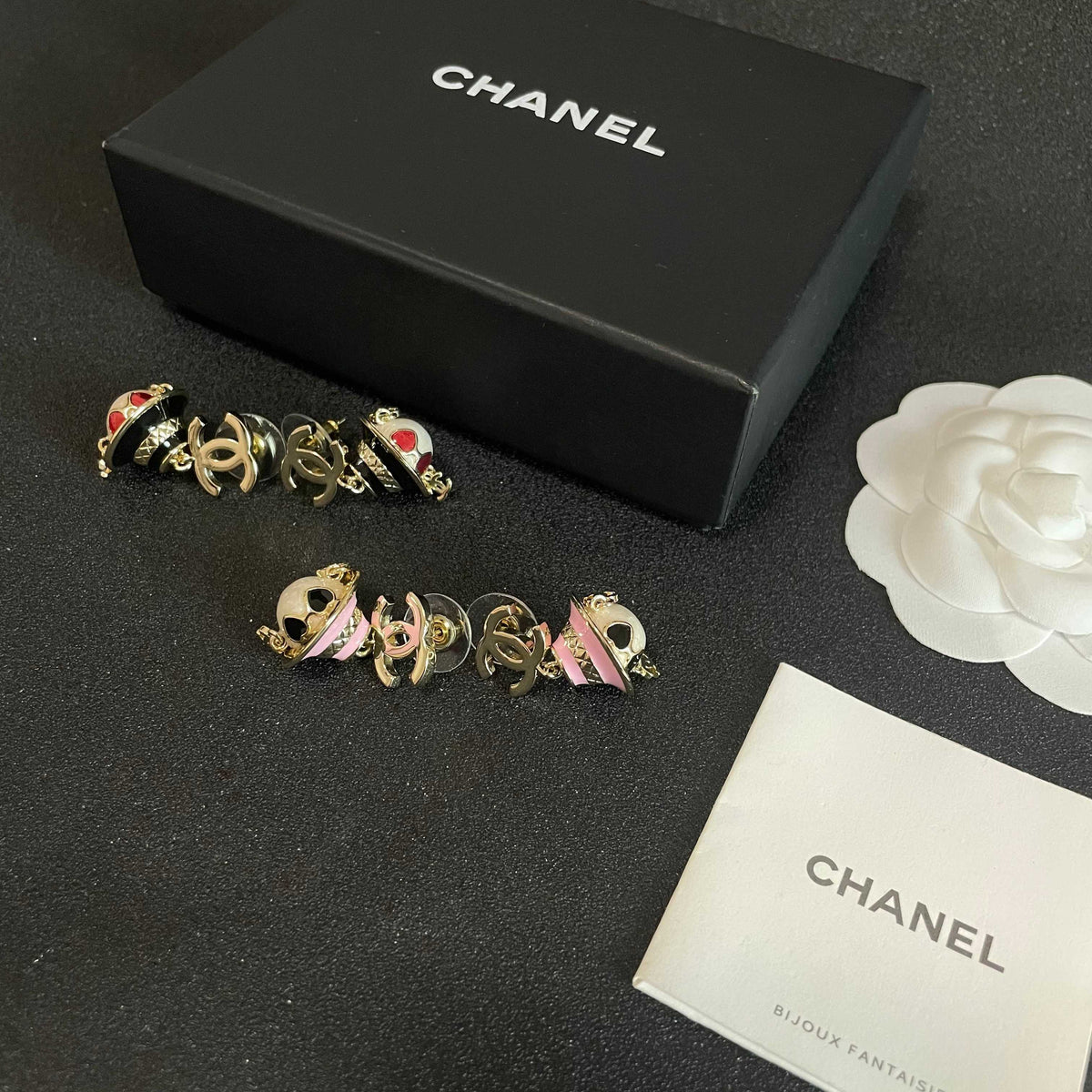 Signature Emblem Statement Earrings in Polished Metal-Tone – Design 024 close-up detail