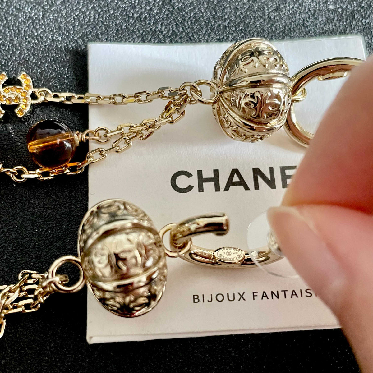 Double-C Emblem Crystal-Accent Statement Earrings – Design 003 main product view