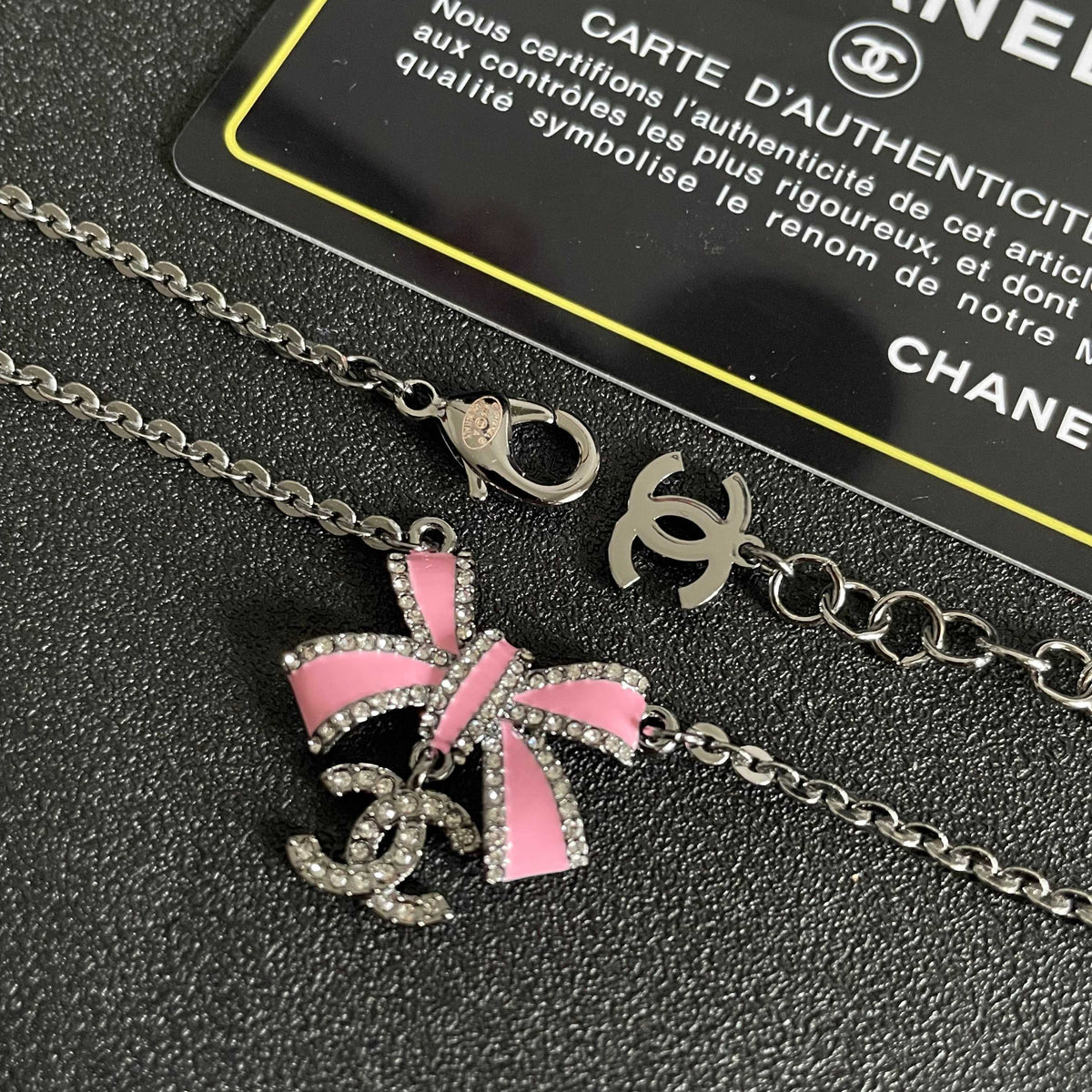 Double-C Emblem Crystal-Accent Pendant Necklace – Design 001 main product view