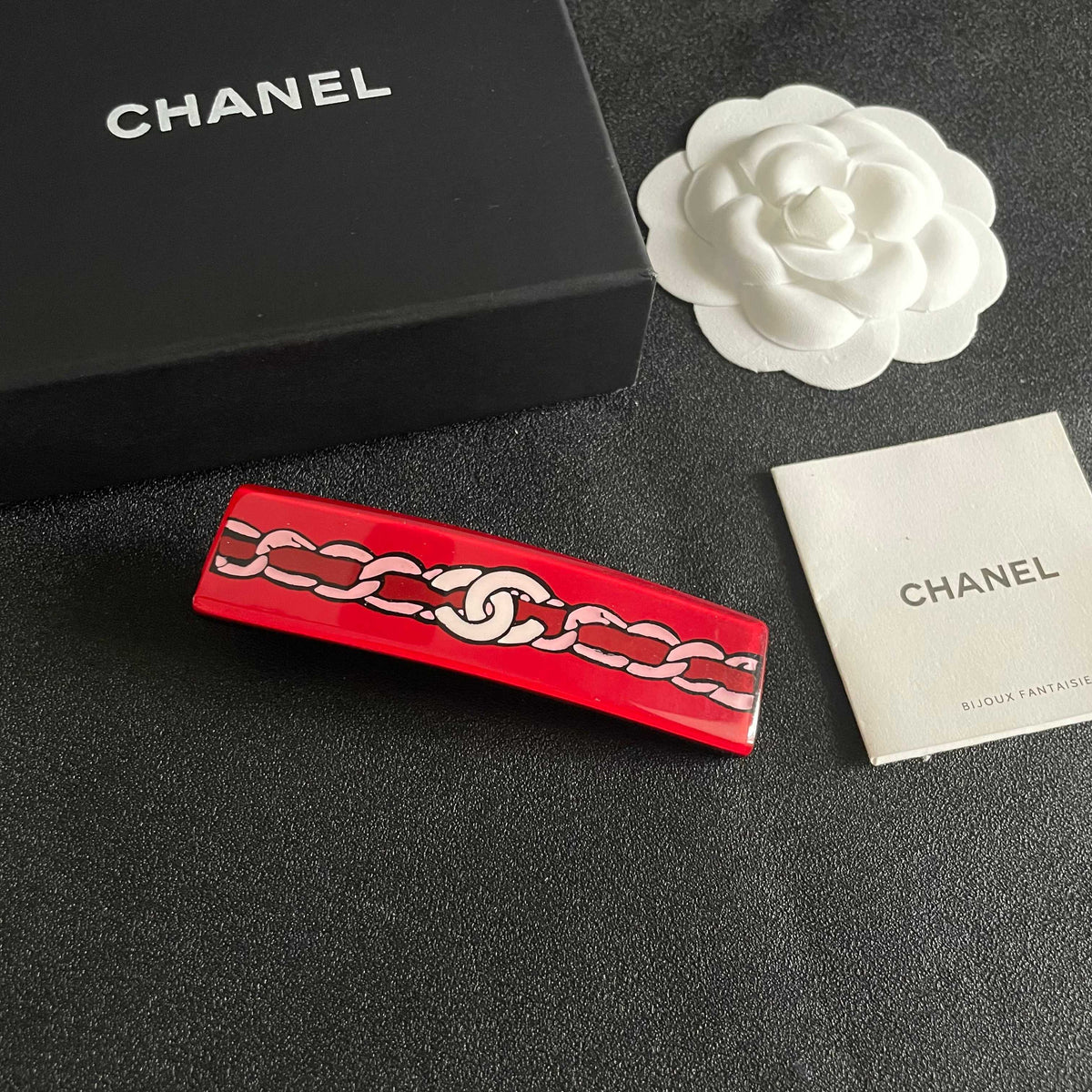 Double-C Emblem Hair Clip – Design 010 styled product view