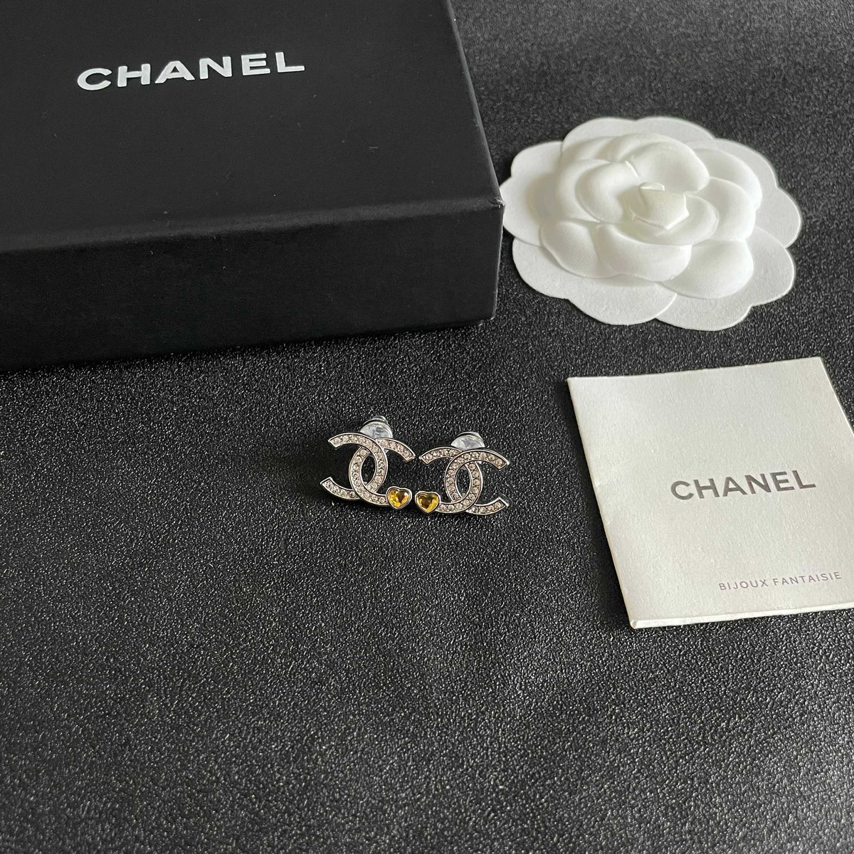 Signature Emblem Stud Earrings in Polished Metal-Tone – Design 053 styled product view